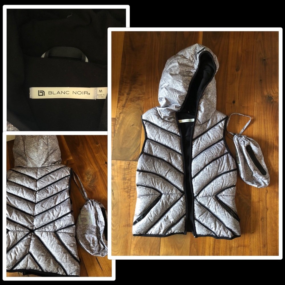 BLANC NOIR ‘hard to find’ gray & black vest. (Med)
